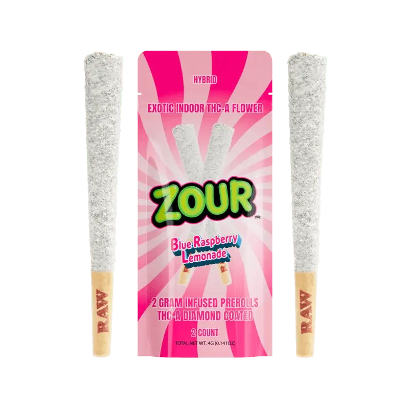 Blue Raspberry Lemonade Coated Prerolls 2-Pack - Smoke empire