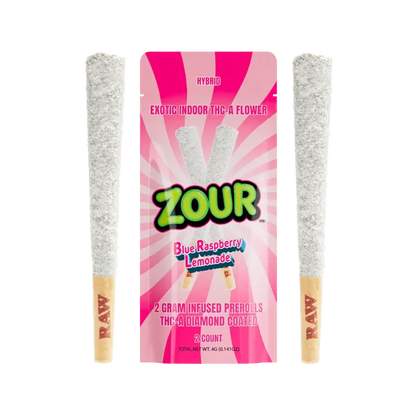 Blue Raspberry Lemonade Coated Prerolls 2-Pack - Smoke empire