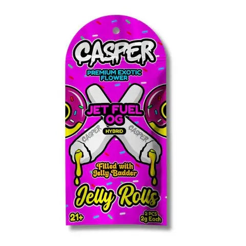 Casper Premium Exotic Flower Filled with Jelly Badder Jelly Rolls - Smoke empire