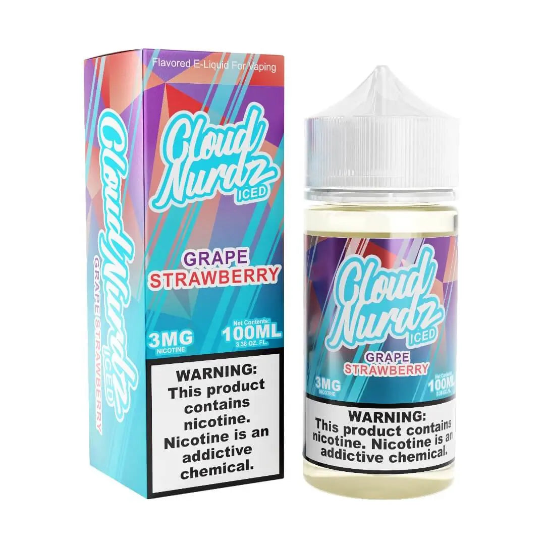 Cloud Nurdz Iced Grape Strawberry eJuice - Smoke empire