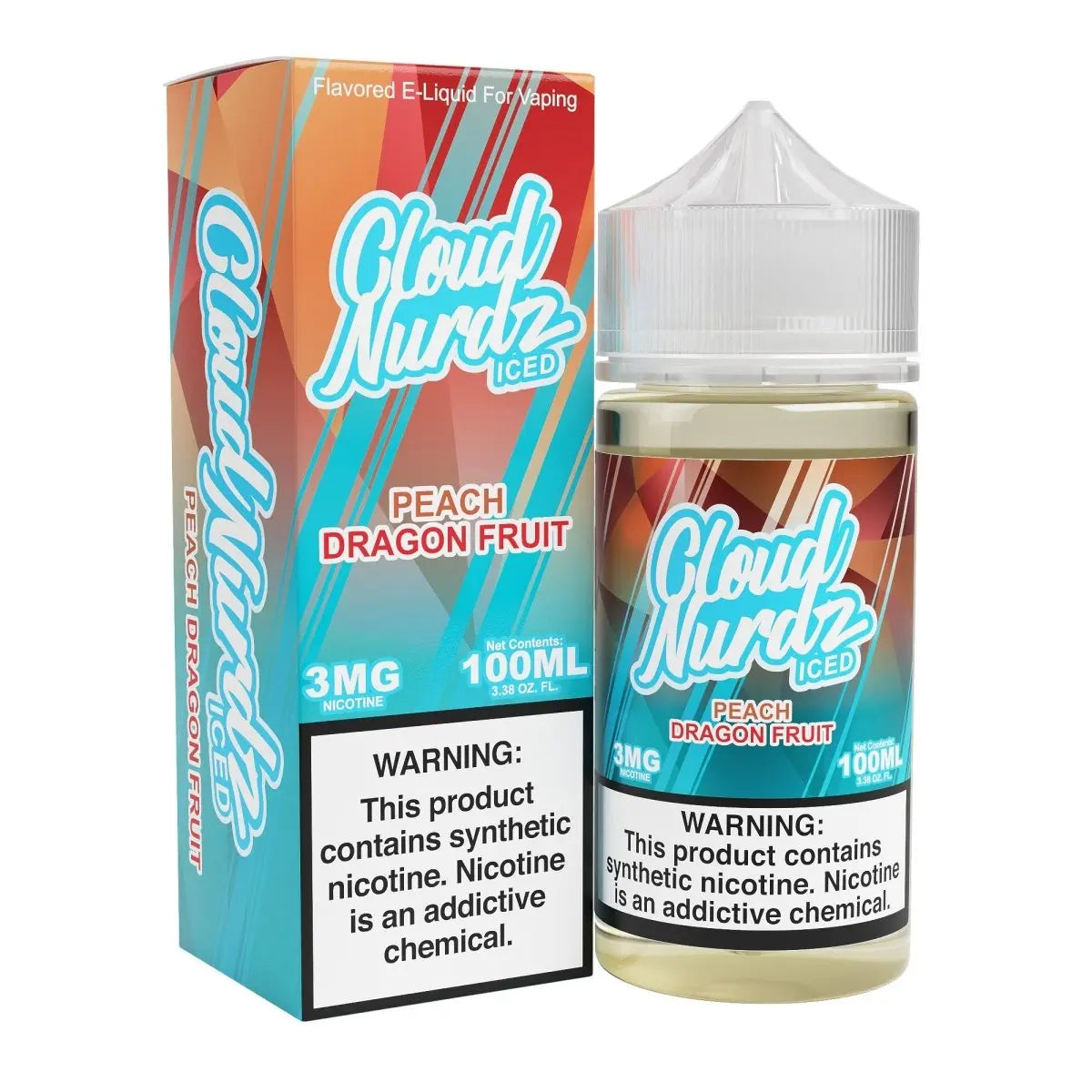 Cloud Nurdz Iced Peach Dragonfruit eJuice - Smoke empire