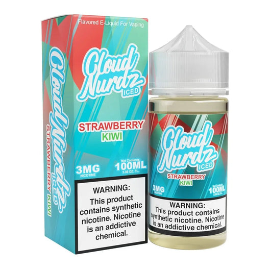 Cloud Nurdz Iced Strawberry Kiwi eJuice - Smoke empire