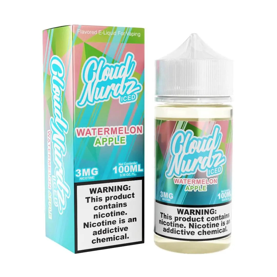 Cloud Nurdz Iced Watermelon Apple eJuice - Smoke empire