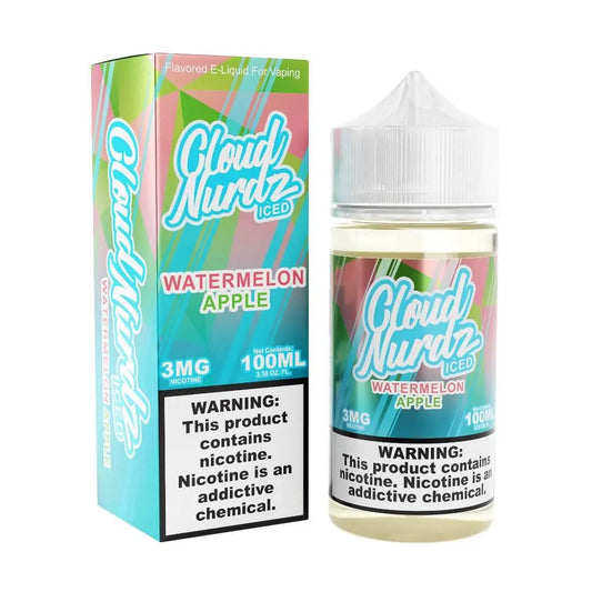 Cloud Nurdz Iced Watermelon Apple eJuice - Smoke empire