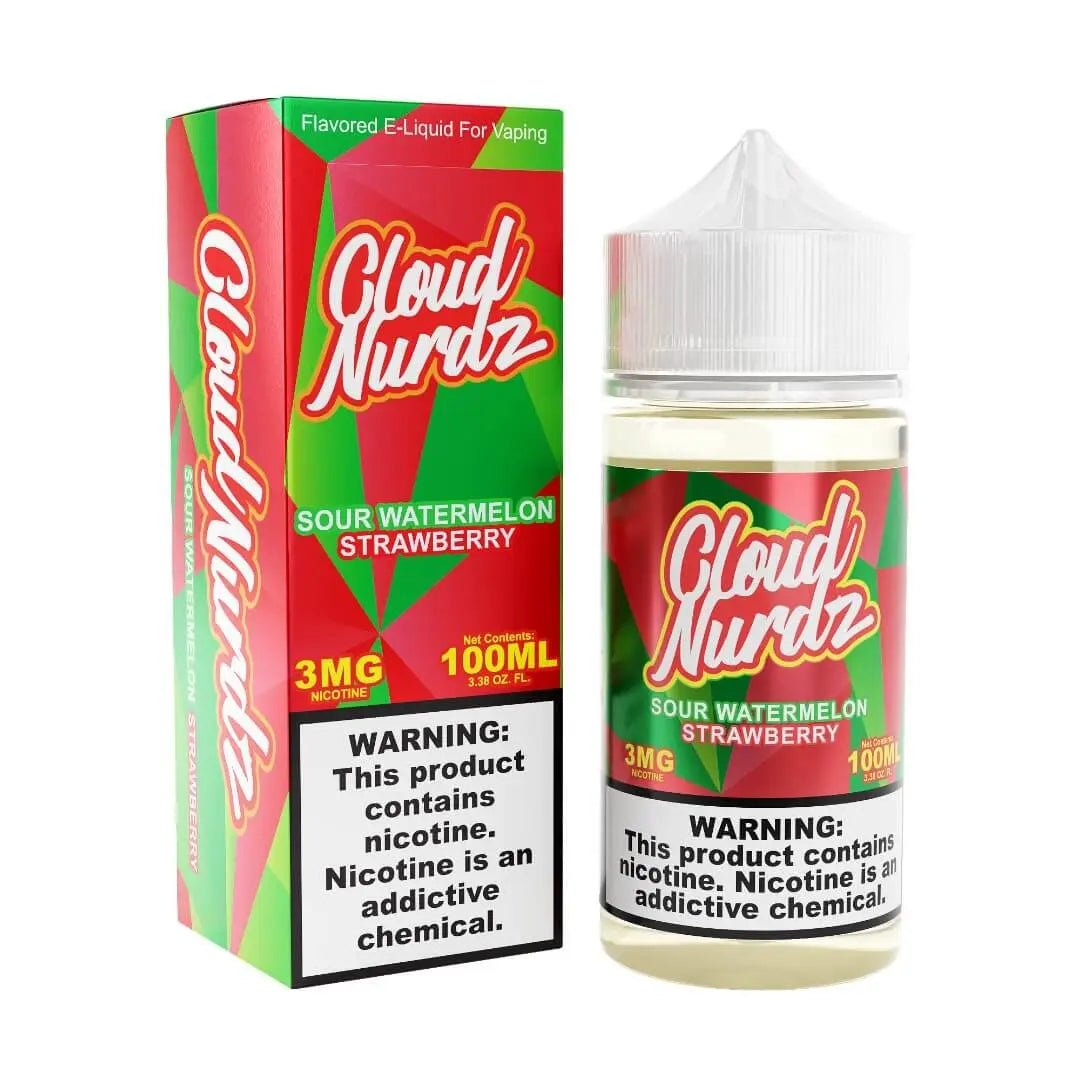 Cloud Nurdz Sour Watermelon Strawberry eJuice - Smoke empire