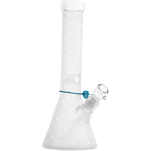 Cookies 14'' V Beaker Waterpipe - Clear Logo - Smoke empire