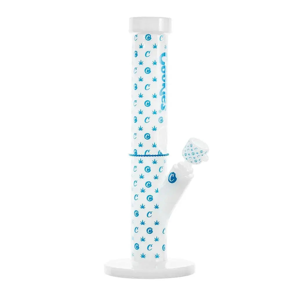Cookies 14'' V Straight Waterpipe - White Logo - Smoke empire