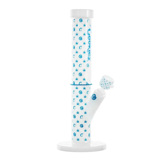 Cookies 14'' V Straight Waterpipe - White Logo - Smoke empire