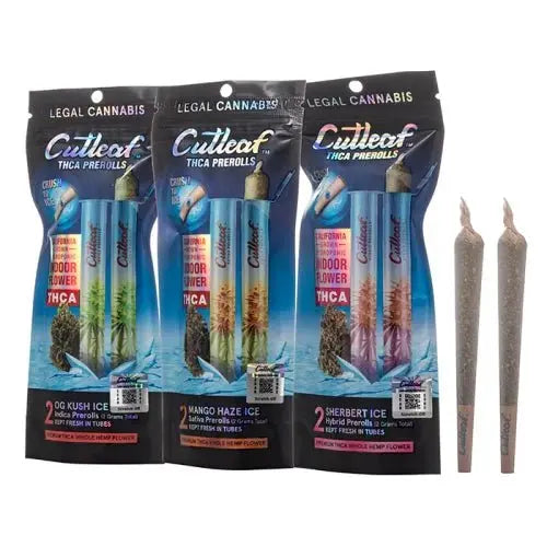 CUTLEAF THC-A CRUSH ICE PRE ROLLS 2G - Smoke empire