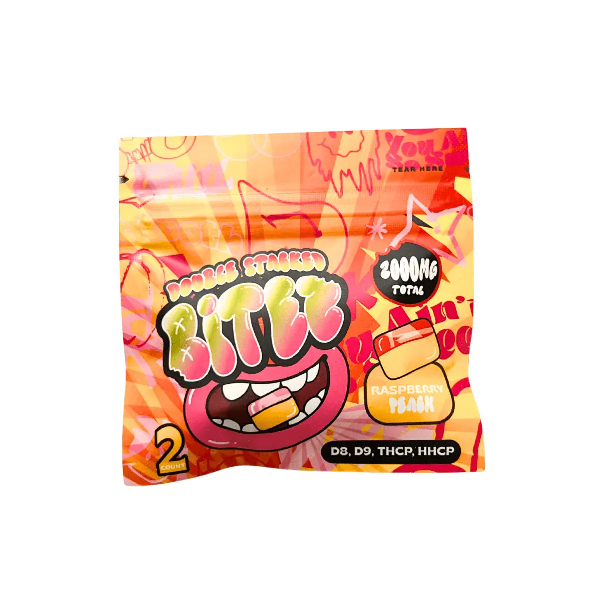 Double Stacked Bites THCP gummies 2000mg - Smoke empire