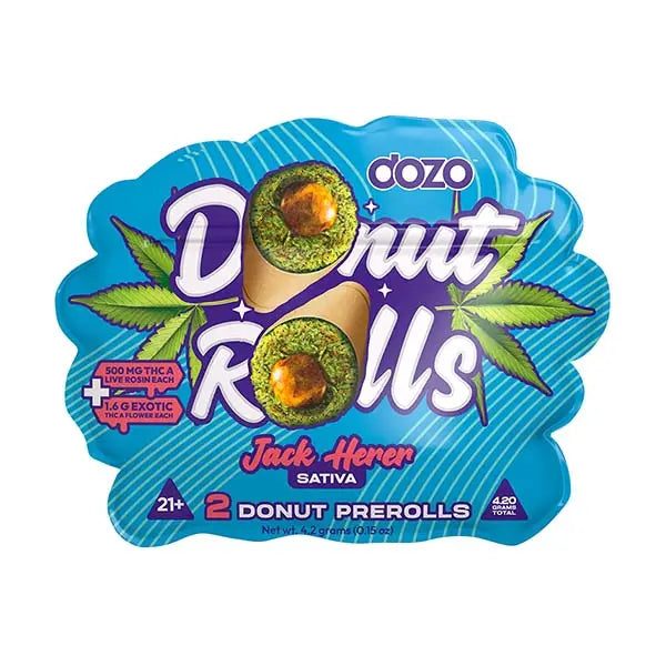 DOZO 2x THC-A + Live Rosin Donut Rolls(4.20 Grams Total) - Smoke empire