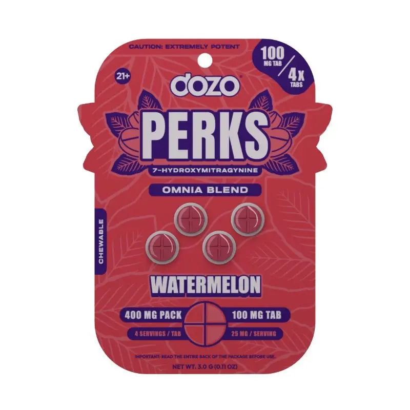 Dozo Perks 7-Hydroxymitragynine Tablets 4ct 100mg Per Tablet - Smoke empire