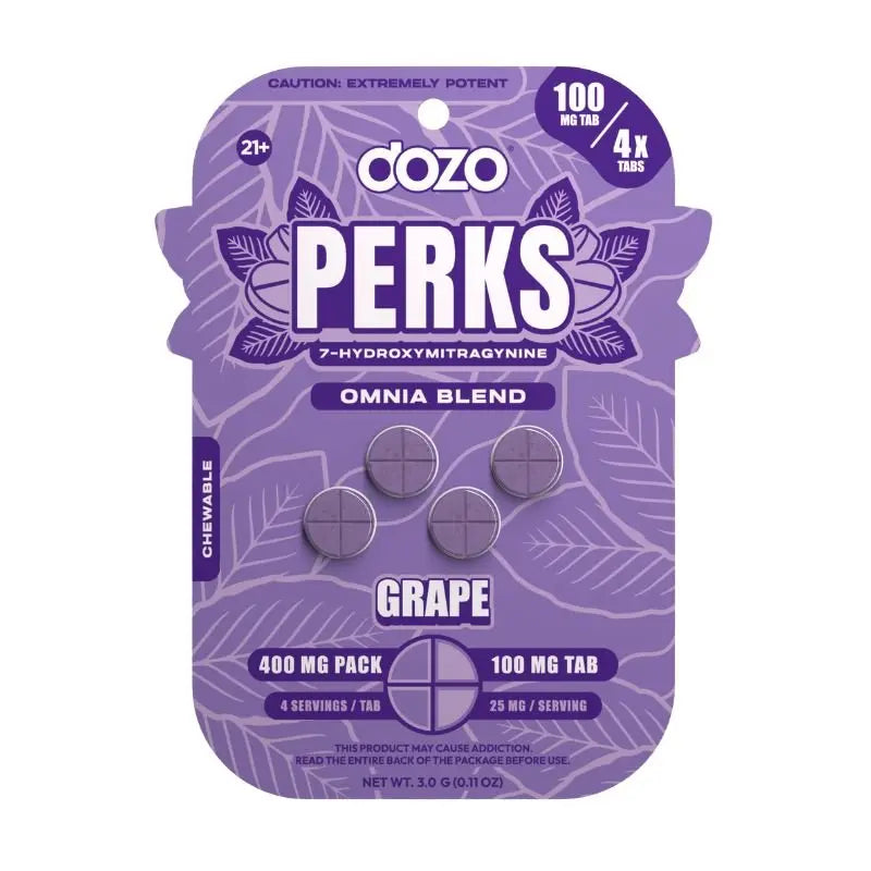 Dozo Perks 7-Hydroxymitragynine Tablets 4ct 100mg Per Tablet - Smoke empire
