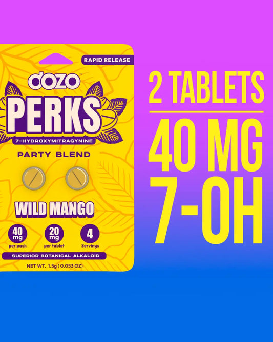 Dozo PERKS 7-HYDROXYMITRAGYNINE | WILD MANGO (Party Blend) - Smoke empire