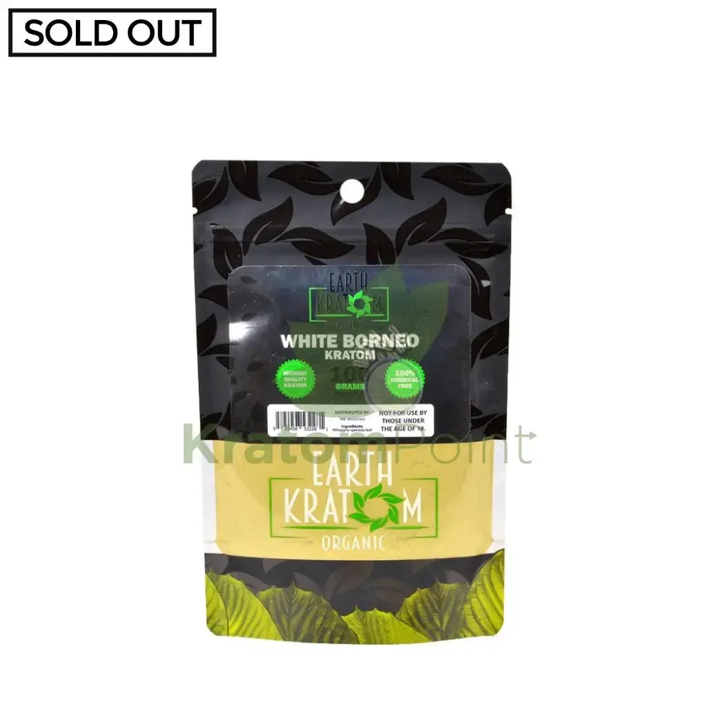 Earth Kratom White Borneo 100 Grams Powder - Smoke empire