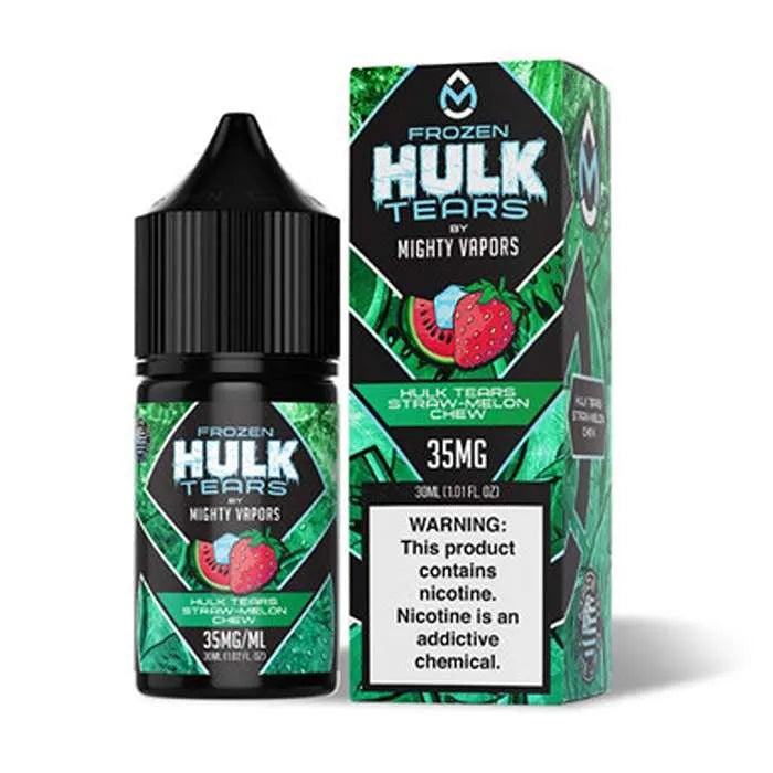 Frozen Hulk Tears Straw Melon Chew Nicotine Salt by Hulk Tears x Mighty Vapors