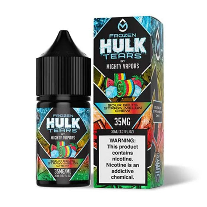 Frozen Sour Belts Melon Chew Nicotine Salt by Hulk Tears x Mighty Vapors