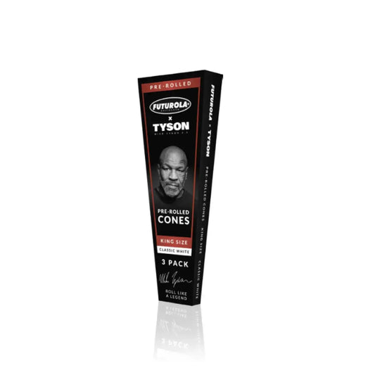 Futurola - Tyson 2.0 Cones - King Size - 3 Counts Per Pack - 30 Packs Per Display - Classic White - Smoke empire