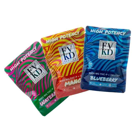 FVKD Exotics THCP + D8 + D9 Gummies 6000mg