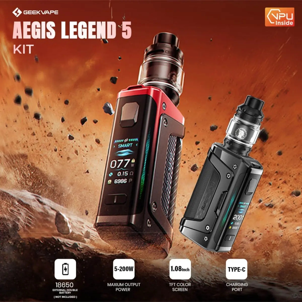 Geekvape Aegis Legend 5 Kit + Z-Fli 2 Tank - Smoke empire