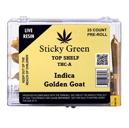 Golden Goat Infused Top Shelf Pre Rolls (Indica) - Smoke empire