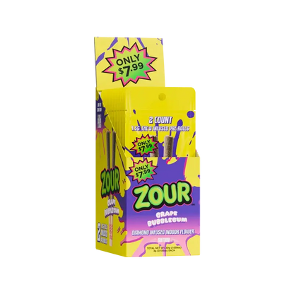 Grape Bubblegum THCA Prerolls 2-Pack | Zour Stash - Smoke empire
