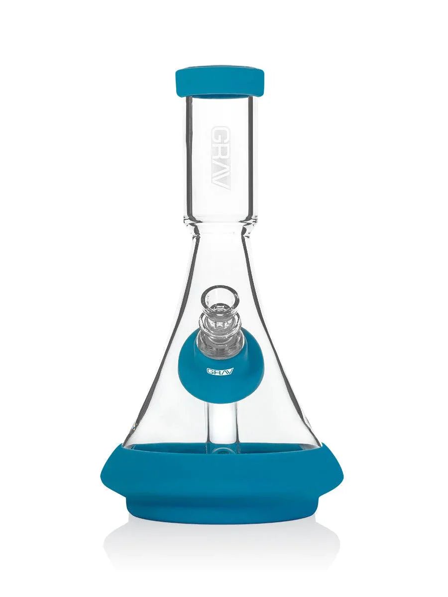 Grav Deco Beaker w/ Silicone Color Accents - Smoke empire