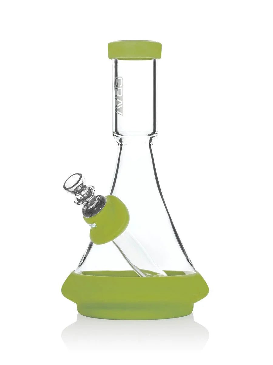 Grav Deco Beaker w/ Silicone Color Accents - Smoke empire