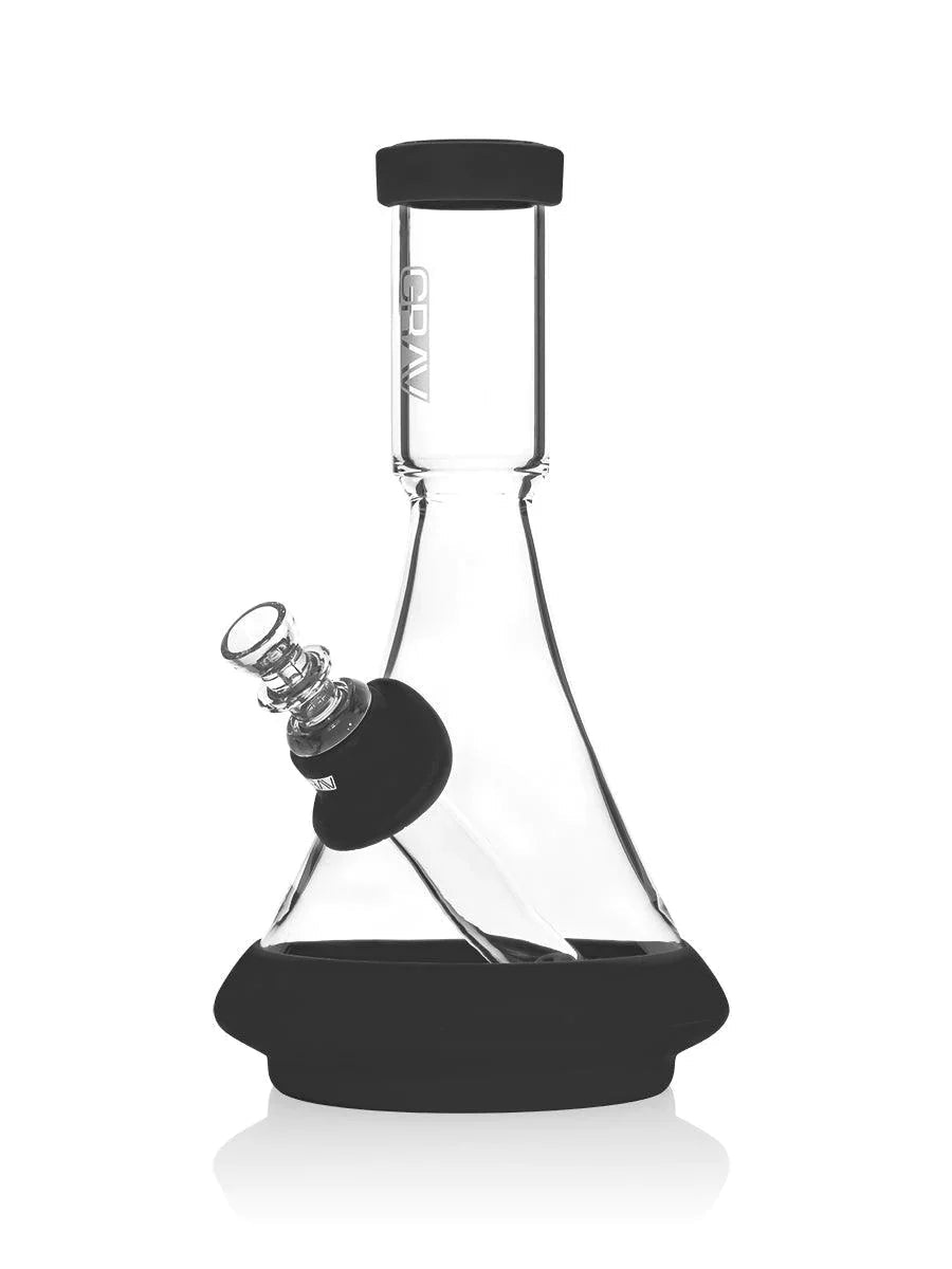 Grav Deco Beaker w/ Silicone Color Accents - Smoke empire