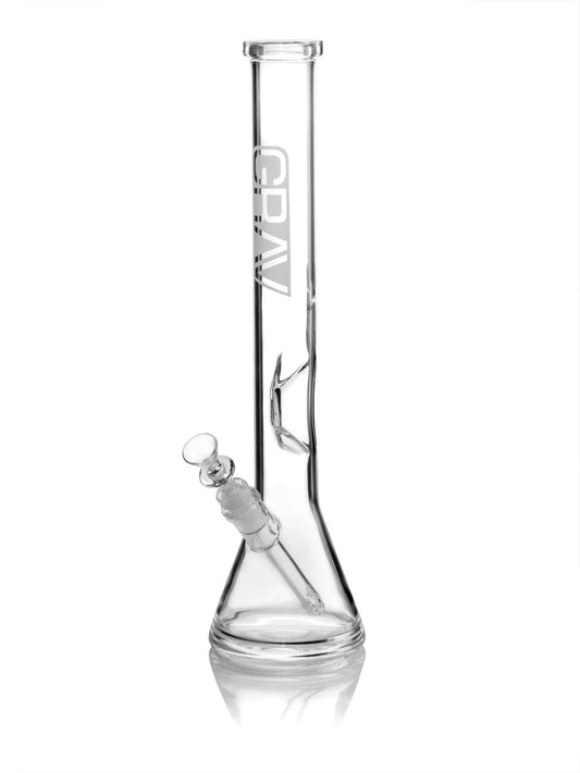 GRAV® Large 16", Clear Beaker Base Water Pipe - Smoke empire