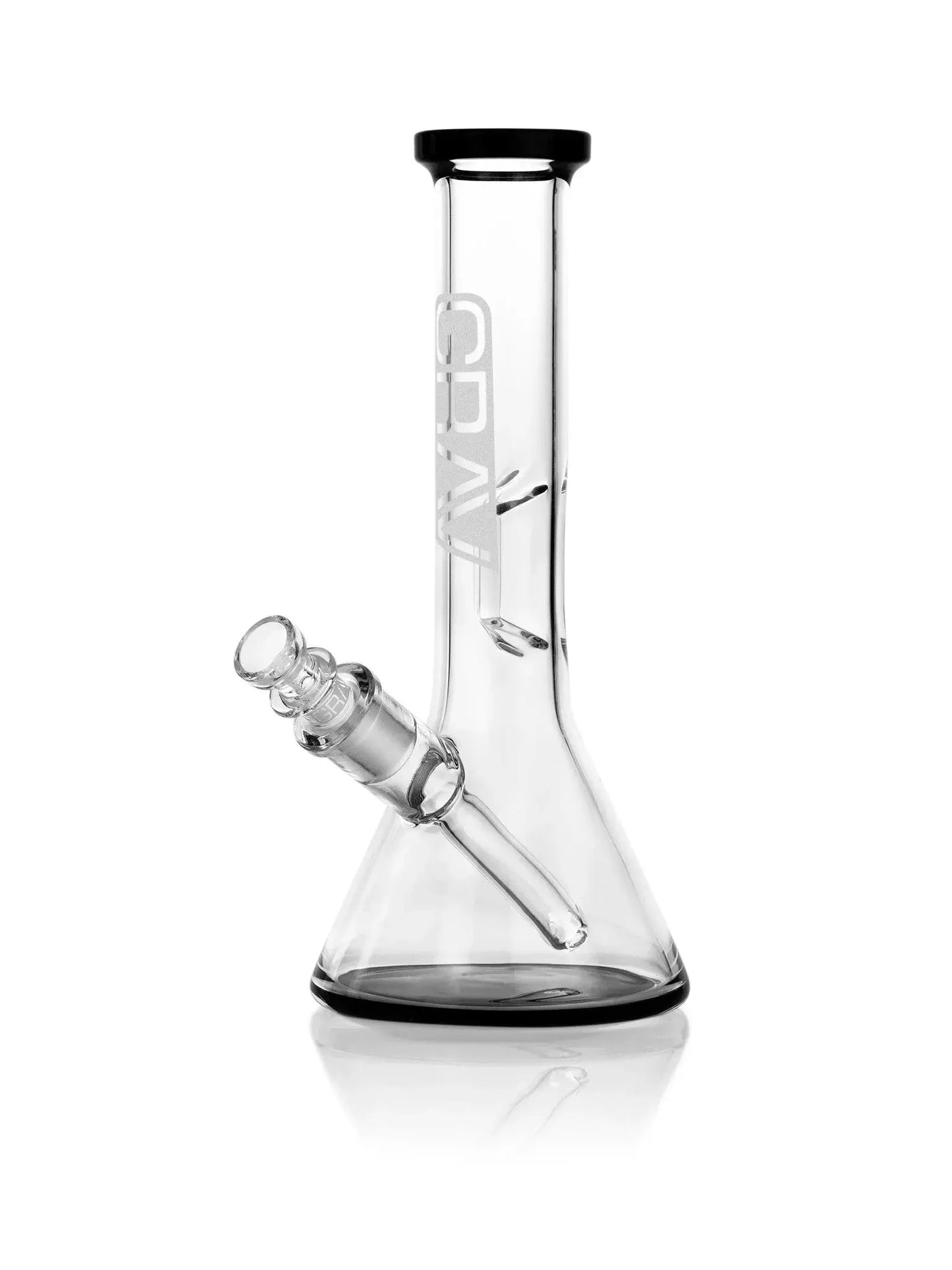 GRAV® Small, Black Accent Beaker Base Water Pipe - Smoke empire