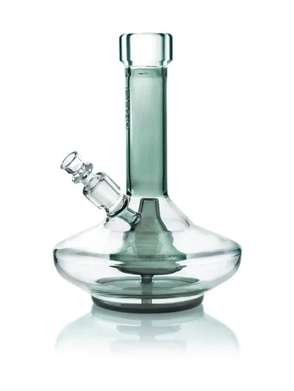 GRAV® Small Wide Base Water Pipe - Smoke with Clear Accents - Smoke empire