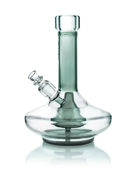 GRAV® Small Wide Base Water Pipe - Smoke with Clear Accents - Smoke empire