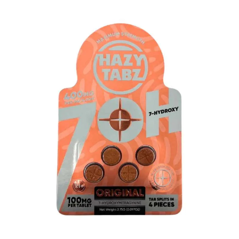 HAZY TABZ 7-HYDROXYMITRAGYNINE MAXIMUM STRENGTH TABLET 4CT 100MG PER TABLET - Smoke empire