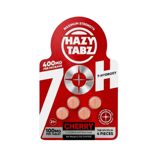 HAZY TABZ 7-HYDROXYMITRAGYNINE MAXIMUM STRENGTH TABLET 4CT 100MG PER TABLET - Smoke empire