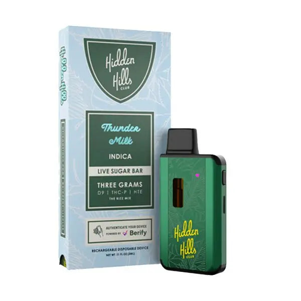 Hidden Hills Live Sugar Bar Disposable Pen 3gm - Smoke empire