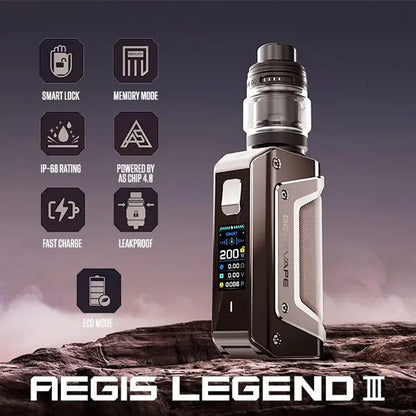 Geekvape Aegis Legend 3 Kit with Z FLI Tank - Smoke empire