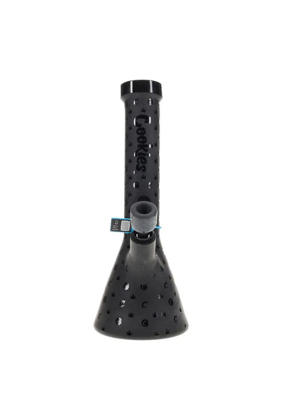 Cookies 14'' V Beaker Waterpipe - Black Logo - Smoke empire