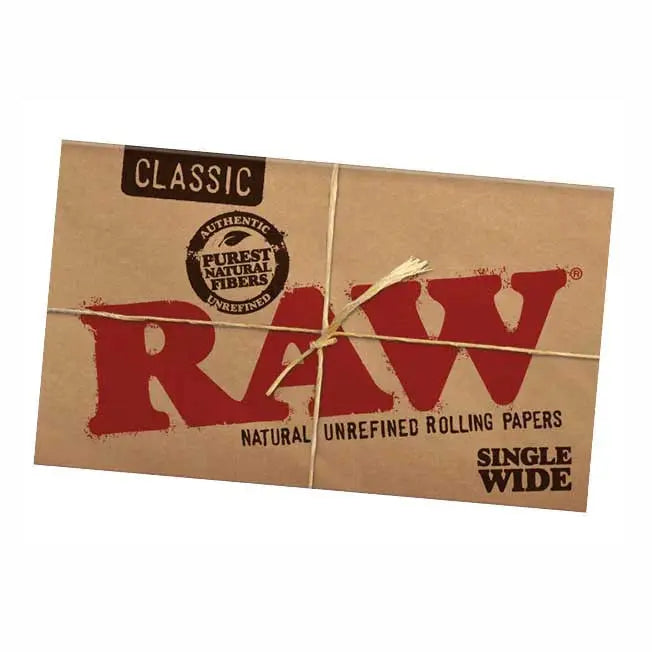 Raw Classic Single Wide Rolling Papers, 25 Booklets - Smoke empire