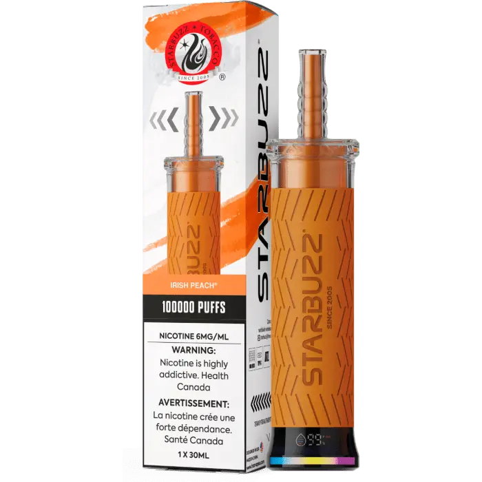 Irish peach - Starbuzz 100k Disposable Shisha Vape - Smoke empire