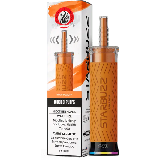 Irish peach - Starbuzz 100k Disposable Shisha Vape - Smoke empire