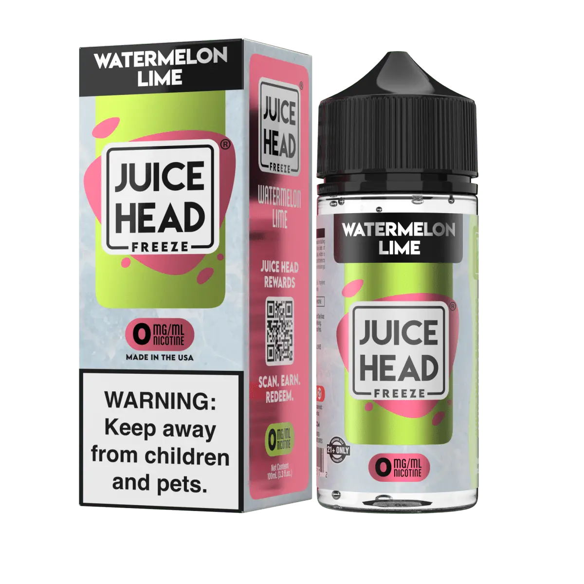 Juice Head Freeze Watermelon Lime eJuice - Smoke empire