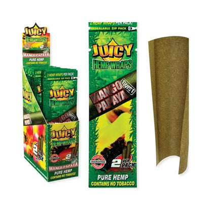 Juicy Hemp Wraps - 2 Piece Per Pack - 25 Packs Per Box - Smoke empire