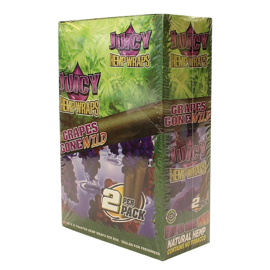 Juicy Hemp Wraps - 2 Piece Per Pack - 25 Packs Per Box - Smoke empire