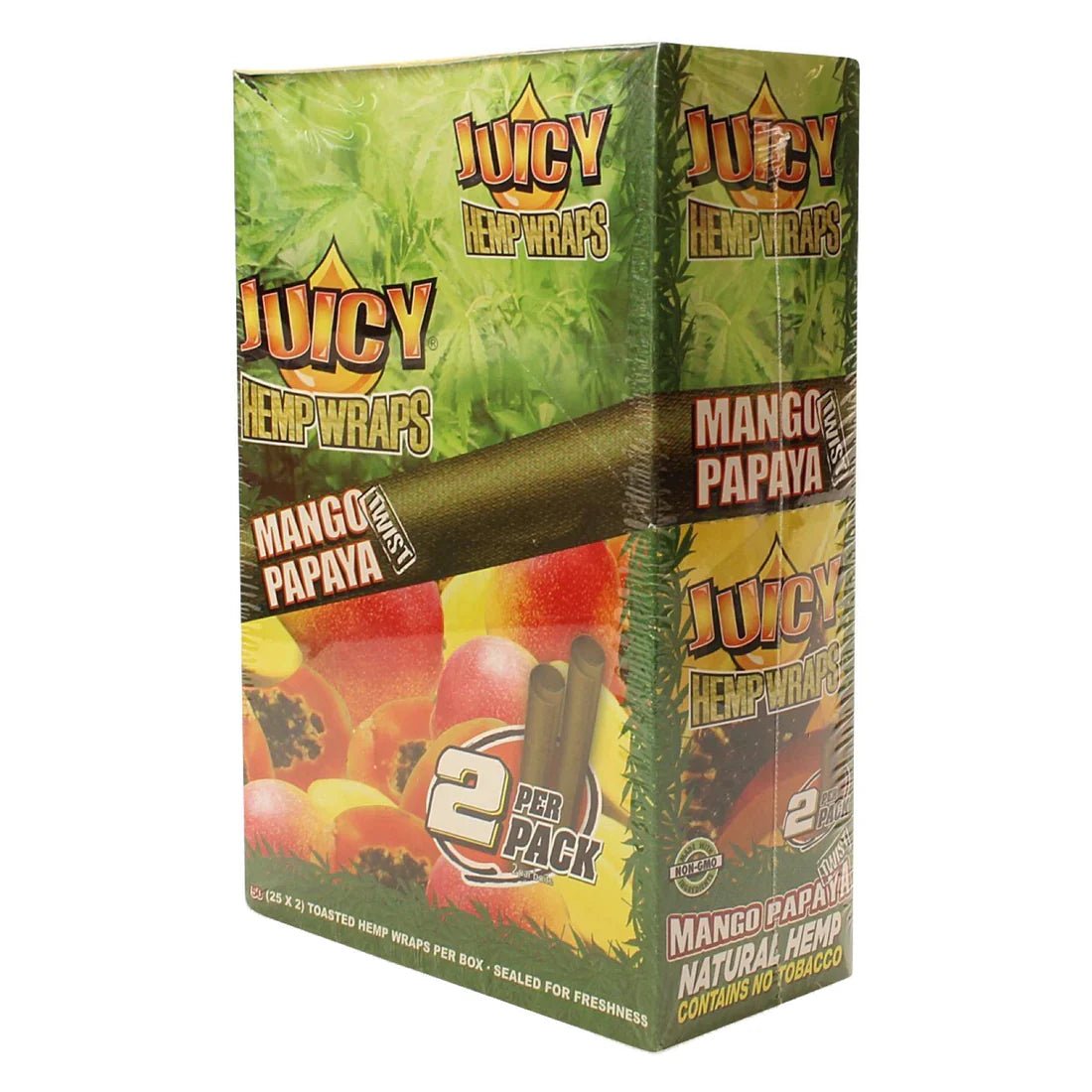 Juicy Hemp Wraps - 2 Piece Per Pack - 25 Packs Per Box - Smoke empire