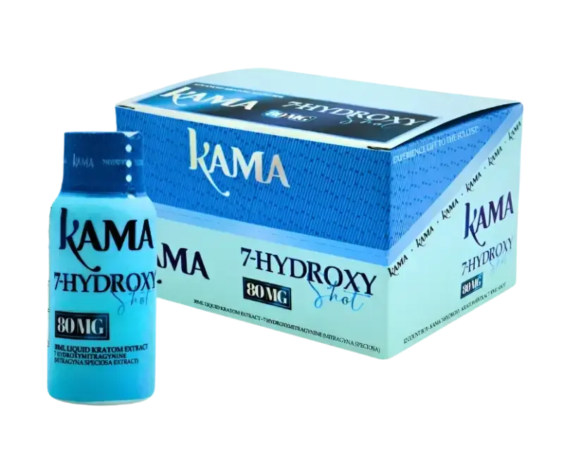 KAMA 7-Hydroxymitragynine Unflavored Liquid Kratom Extract Shot 80mg 1ct - Smoke empire