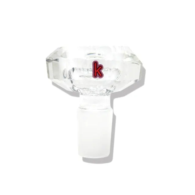 Kandy 14mm Glass Bowl Male Diamond Shape - Clear - Smoke empire