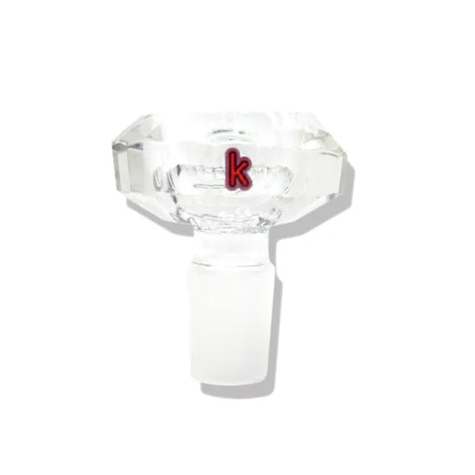 Kandy 14mm Glass Bowl Male Diamond Shape - Clear - Smoke empire