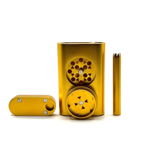 Kandy Dugout 3' Magnetic Metal W/in-built Grinder & One Hitter - Smoke empire