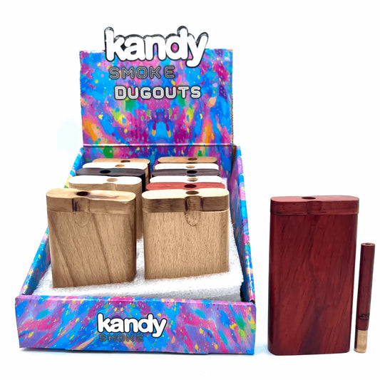Kandy Dugout 4' Plain Wood W/Kandy Engraved - Smoke empire